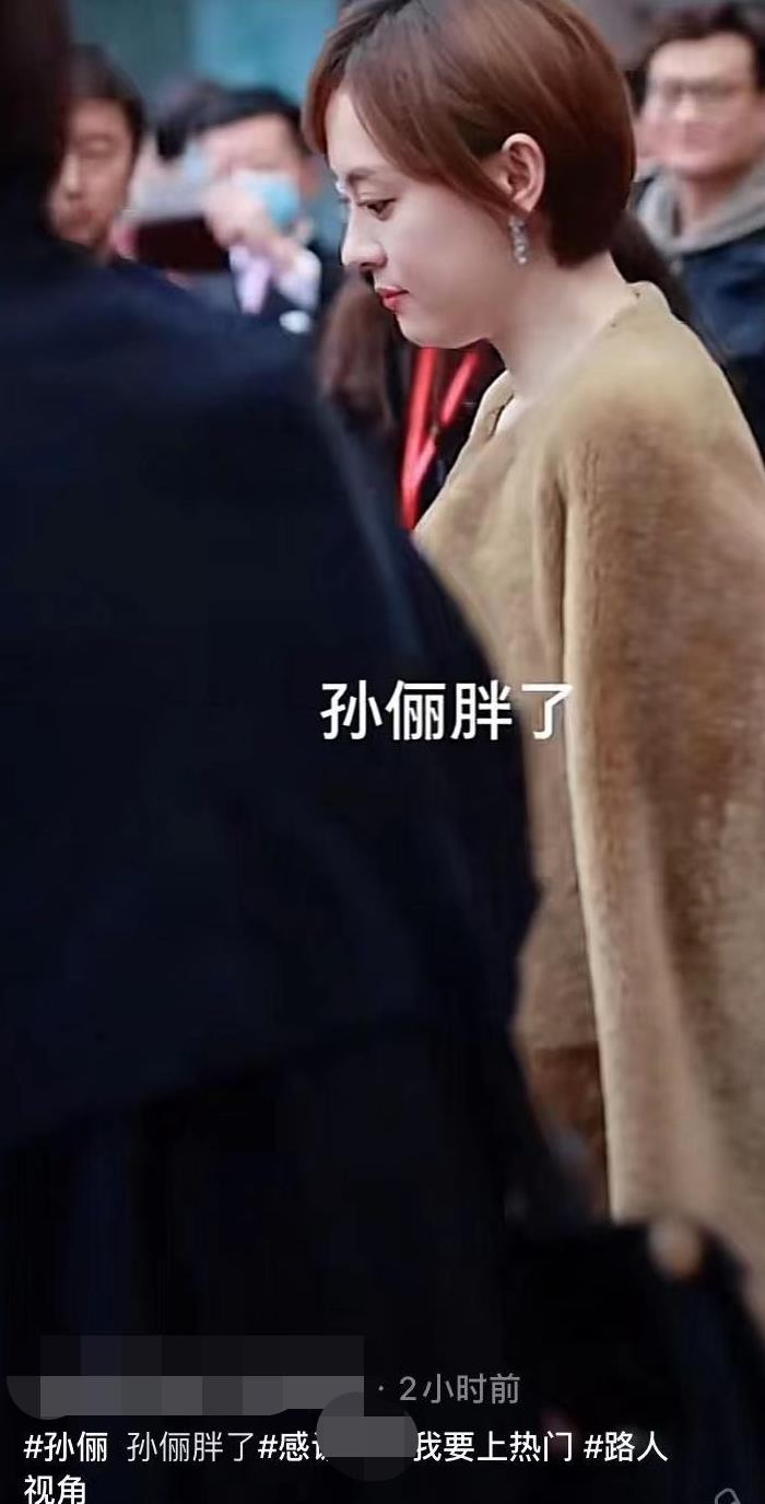 孙俪怎么变样了?双下巴非常突出是不是变胖了