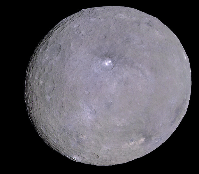 神秘的解决谷神星上明亮的区域来自下面的咸水