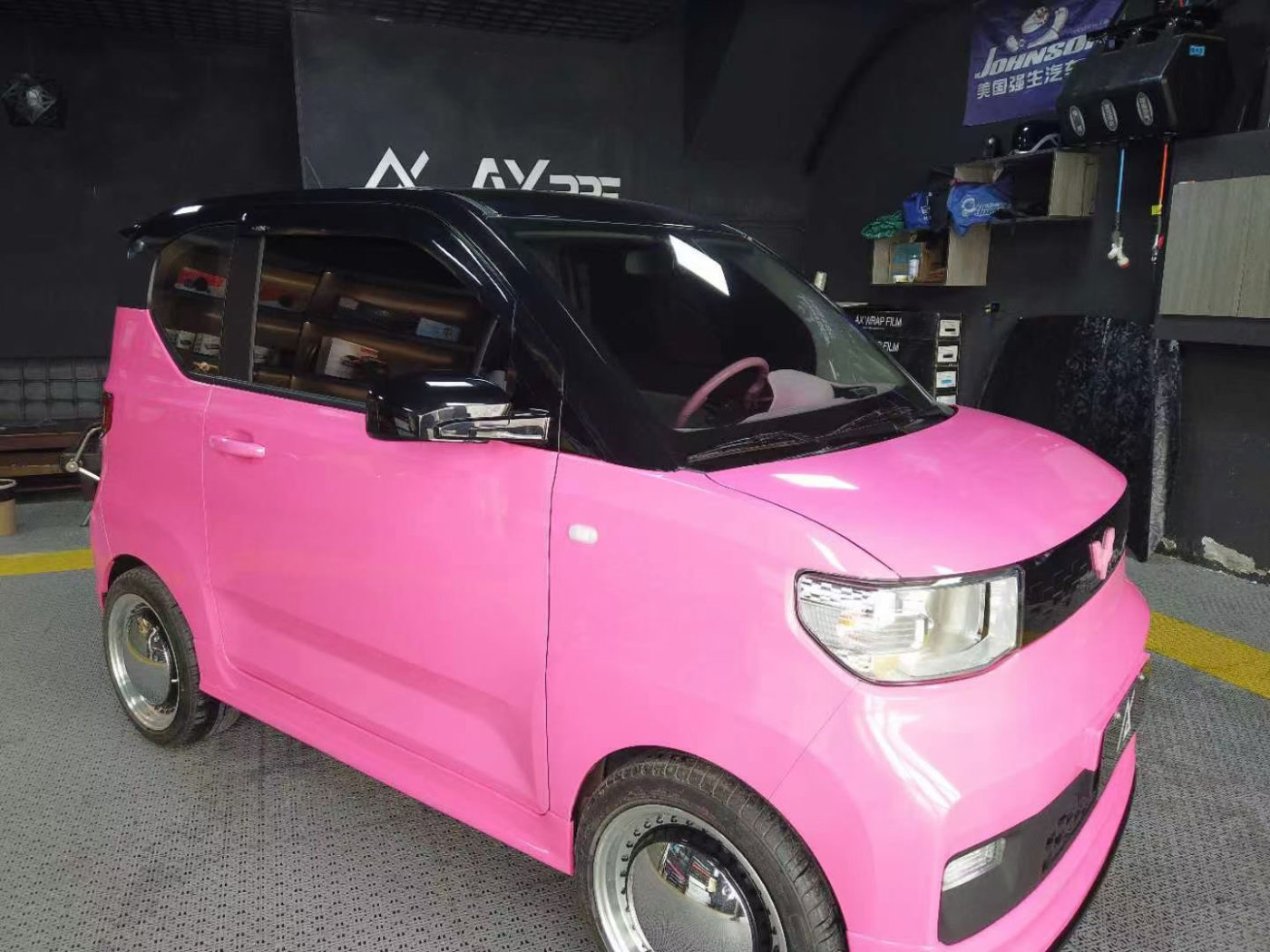 宏光mini改色亮粉色 这不就是女生鑫鑫向往的车吗