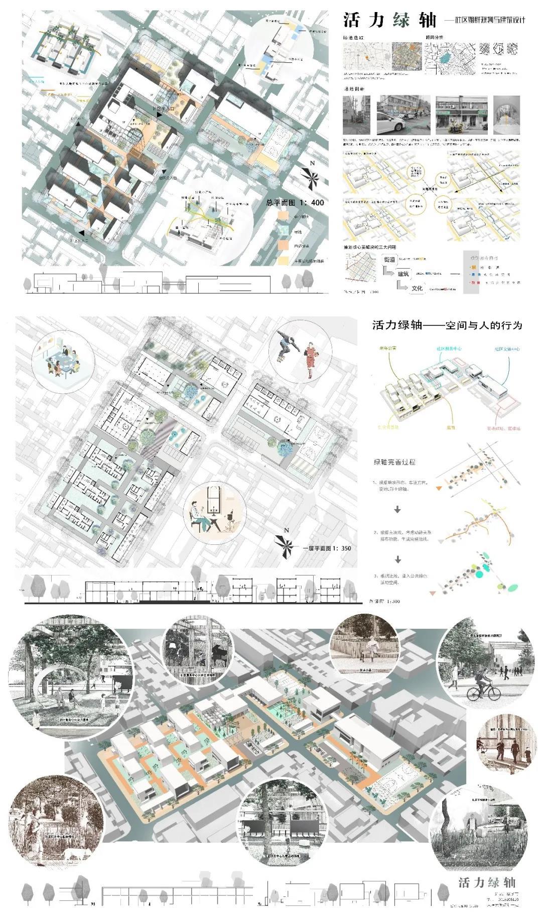 天津大学城乡规划学二年级课程设计丨“社区中心组群规划与建筑设计”