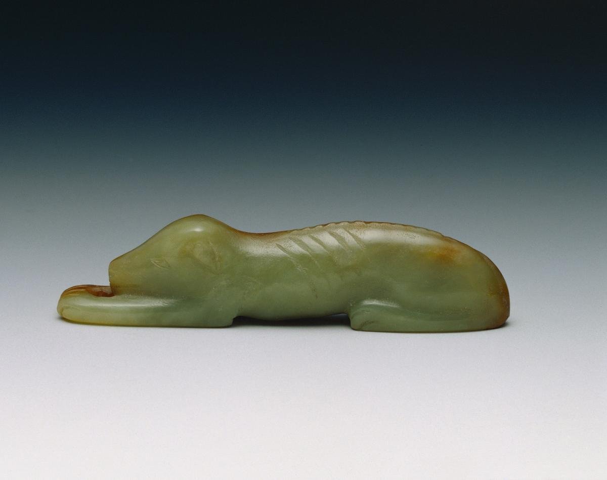 与动物相关的玉石1青玉手握2白玉豚3玉雕牛4羊首珮