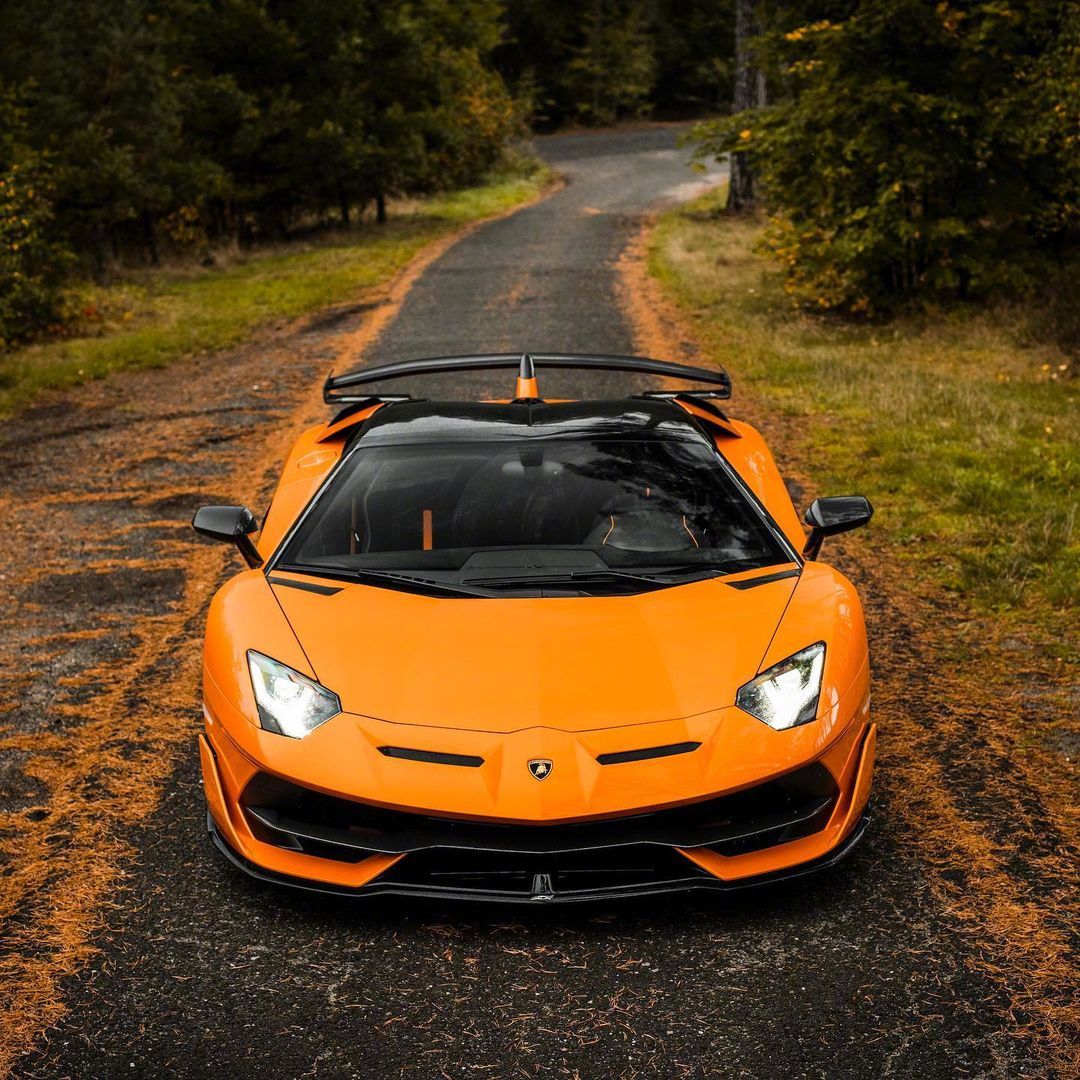 兰博基尼lamborghini aventador svj roadster 一头橙色暴力大牛!