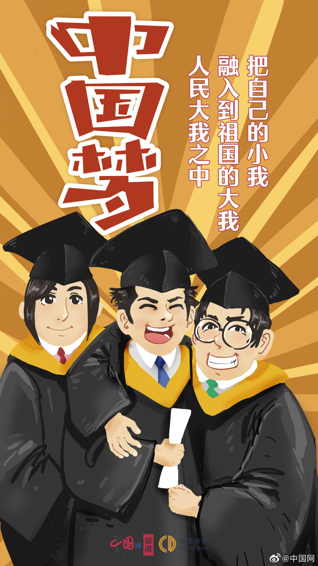 五四青年节 手绘海报 | 新时代中国青年之风貌