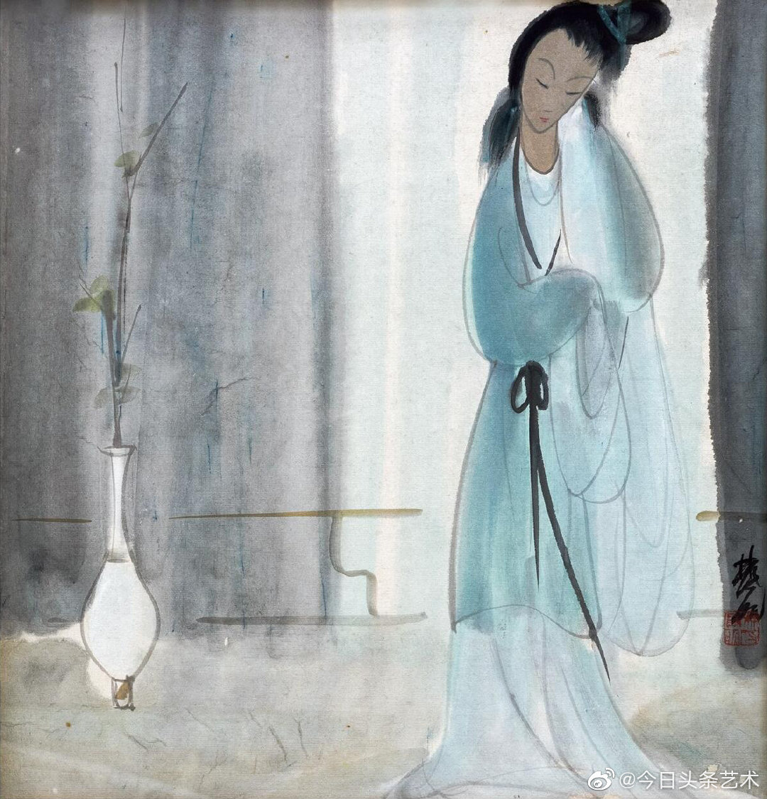 画家林风眠人物画《八美图》_高清图集_新浪网