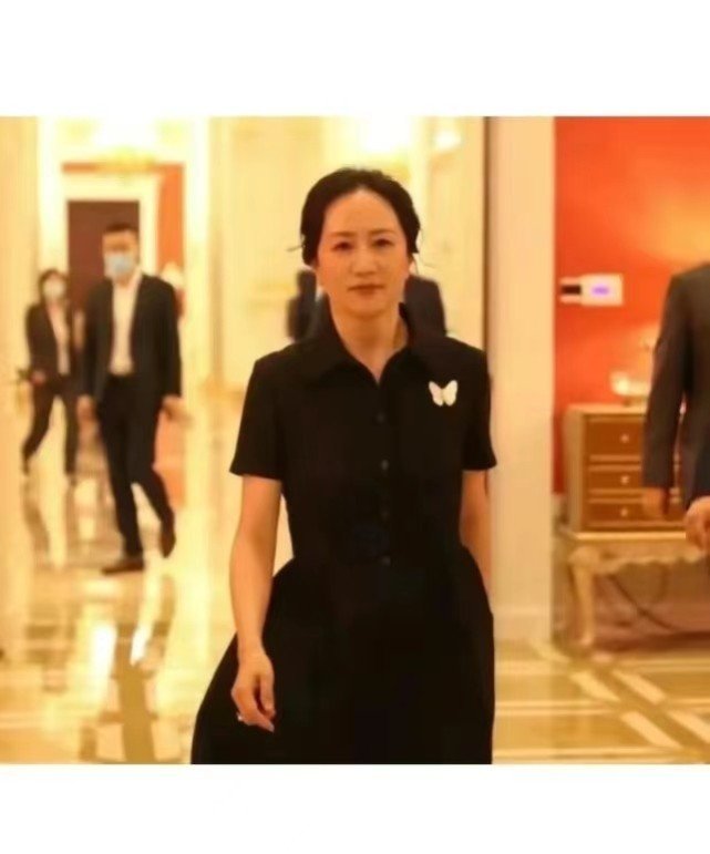 50岁孟晚舟高调回母校演讲!穿少女粉戴10万的胸针,美成名媛标杆|孟晚舟|胸针|母校_新浪新闻