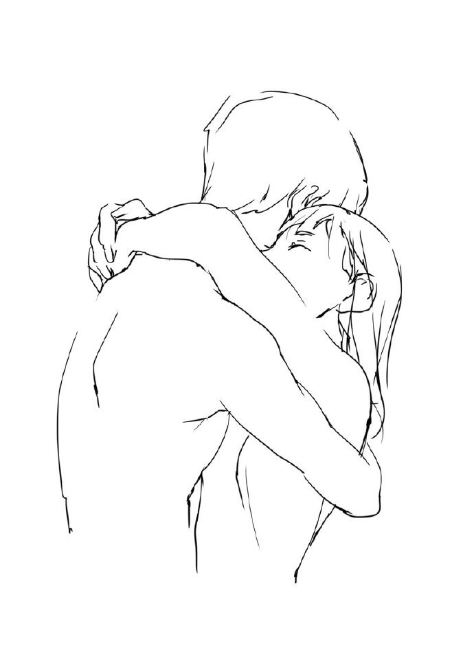 拥抱的绘制参考 | 画师toshi