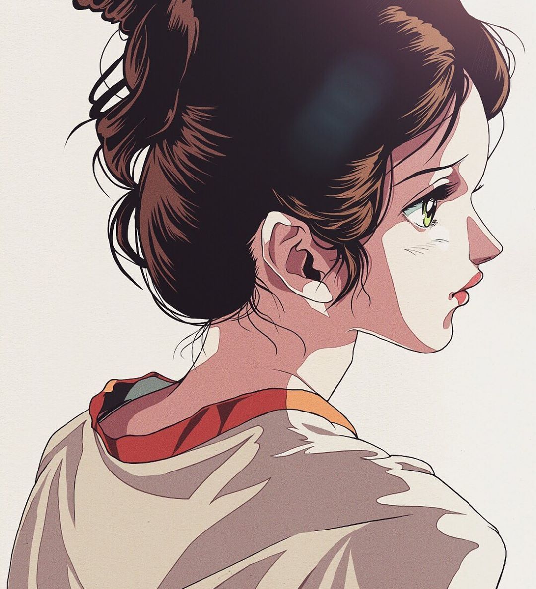 插画师amusement01笔下的人物插画,复古的年代感别有一番韵味~_高清