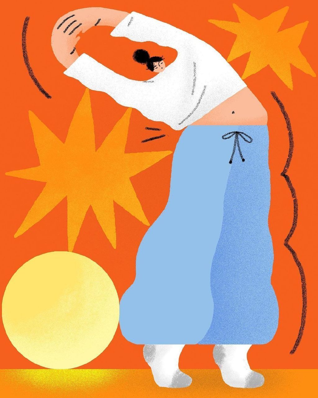 插画师 charlotte leadley 夸张的人物绘画