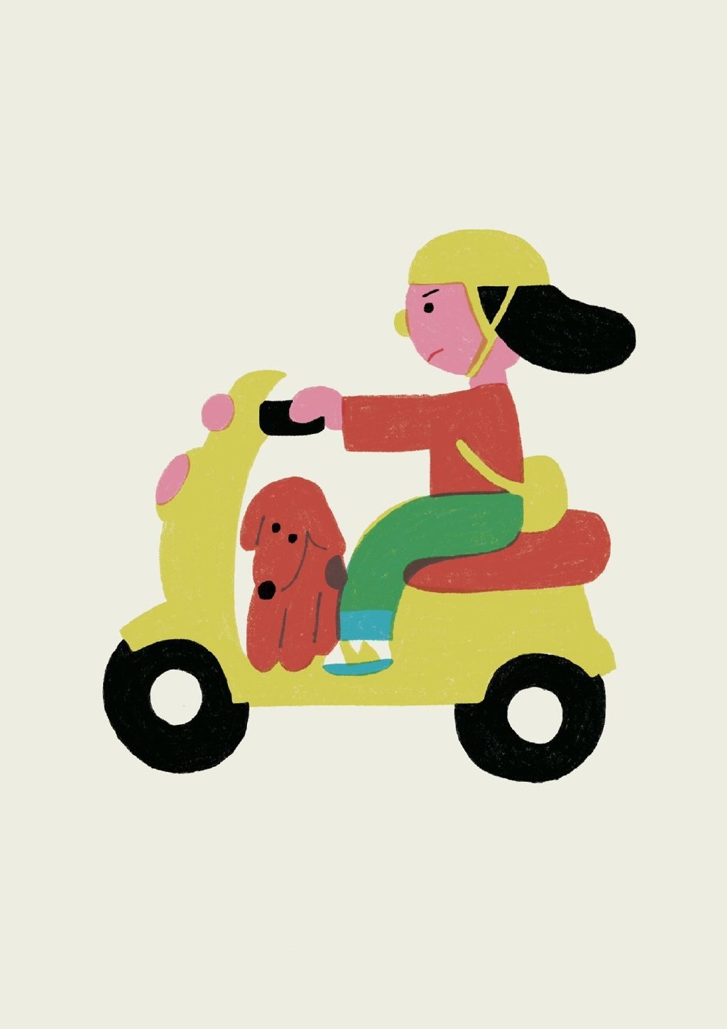 日本插画师erisasaki有趣的儿童插画角色造型稚拙