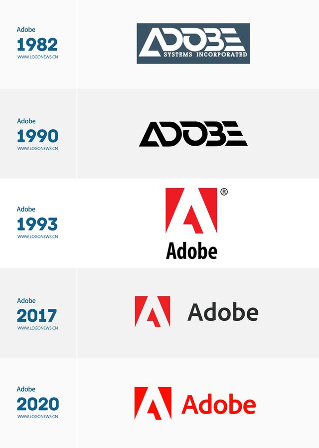 adobe 更新 logo了,变得圆润了