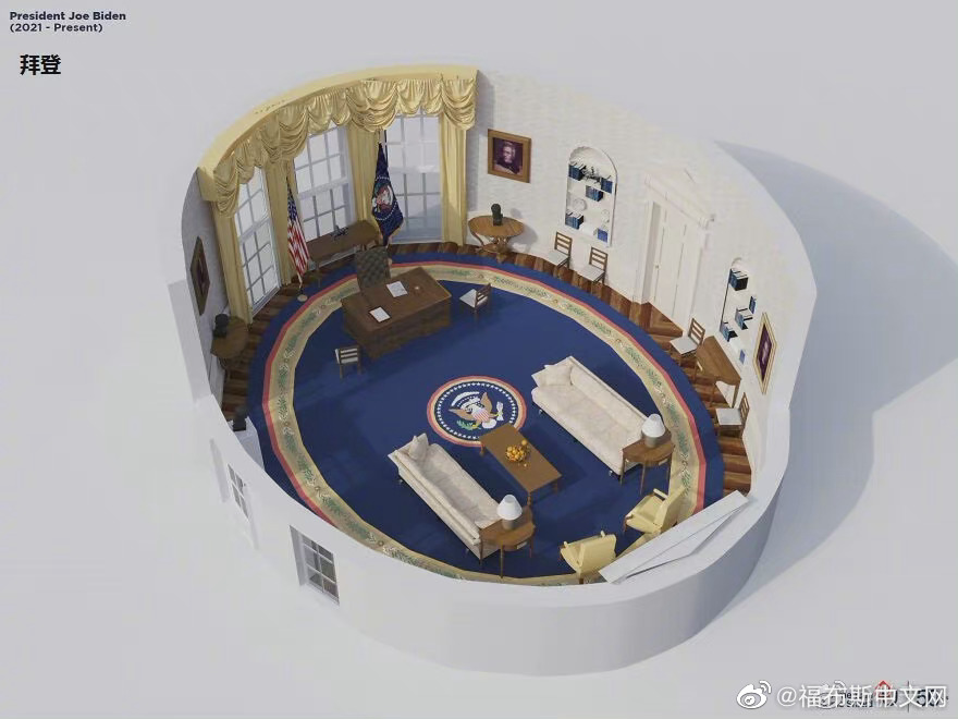白宫椭圆办公室百年装饰变化