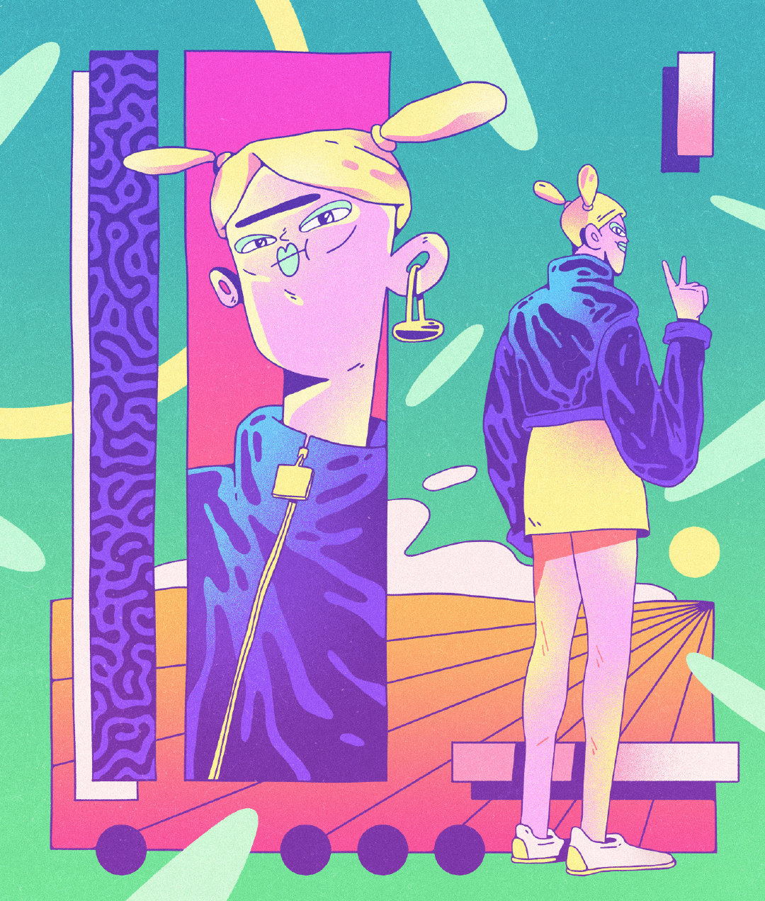 迷幻的色彩搭配上脑洞大开的构图