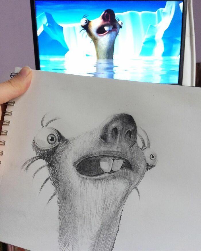 动漫人物的铅笔素描画,by:土耳其网友 samet türkan