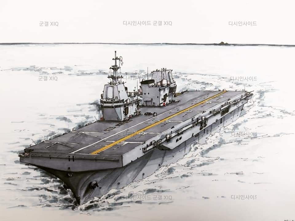 没有滑越甲板,20架f-35b舰载机由韩国空军负责操作
