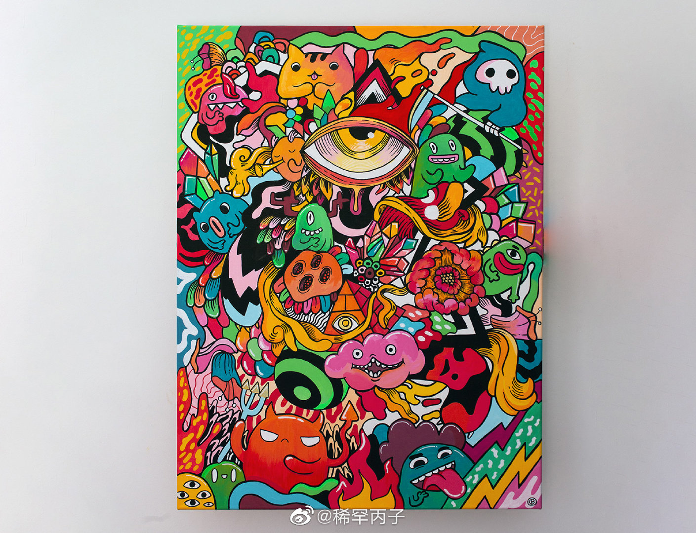 疲倦的眼睛 涂鸦 手绘 图形设计