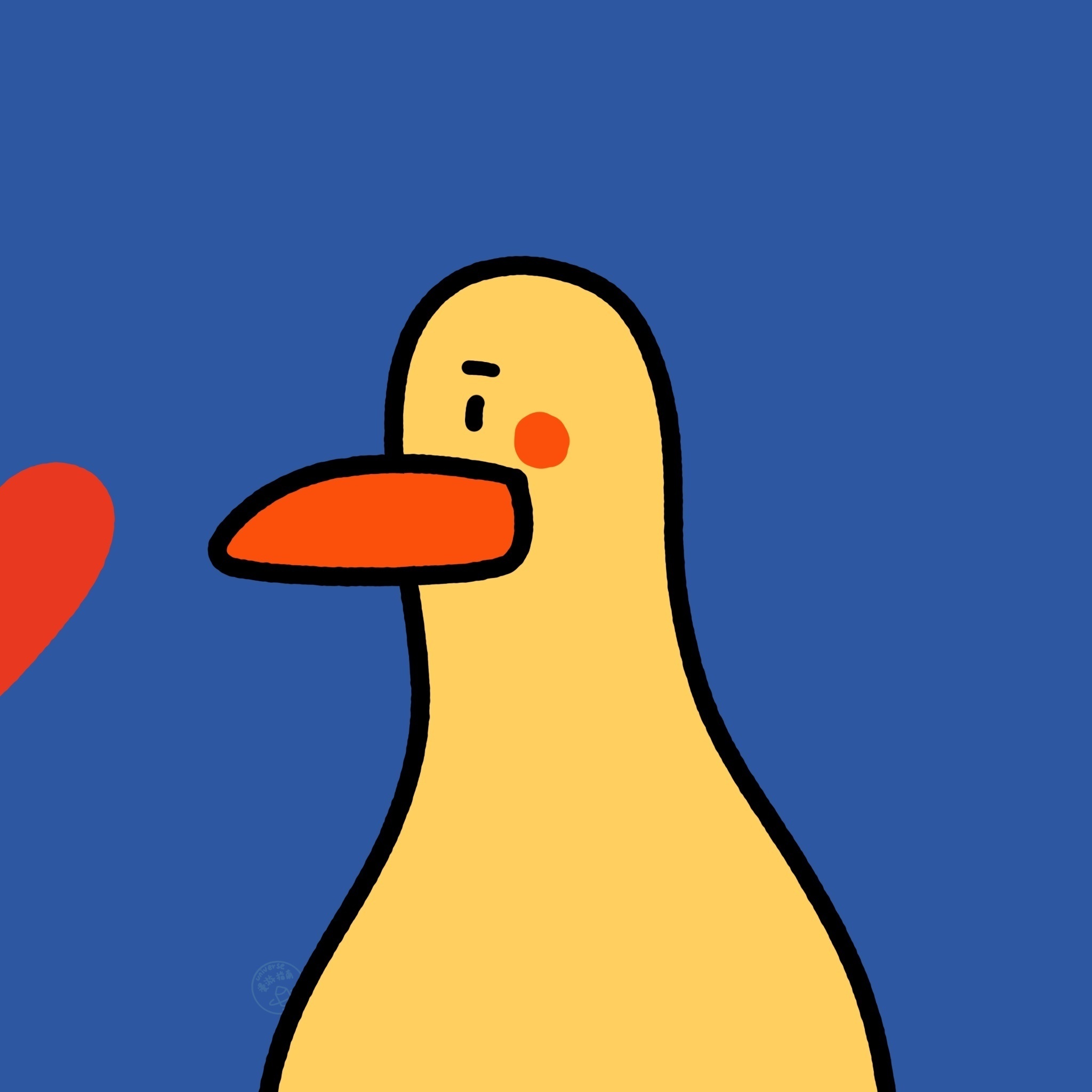 不明显的小鸭子情侣头像