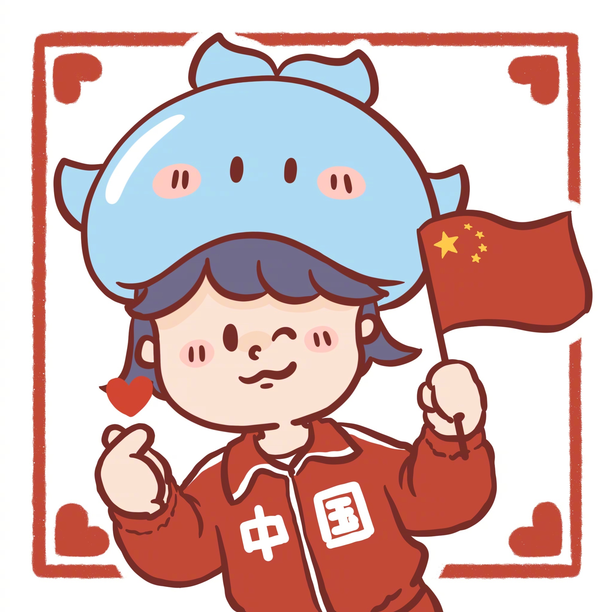 一组运动员加油的头像