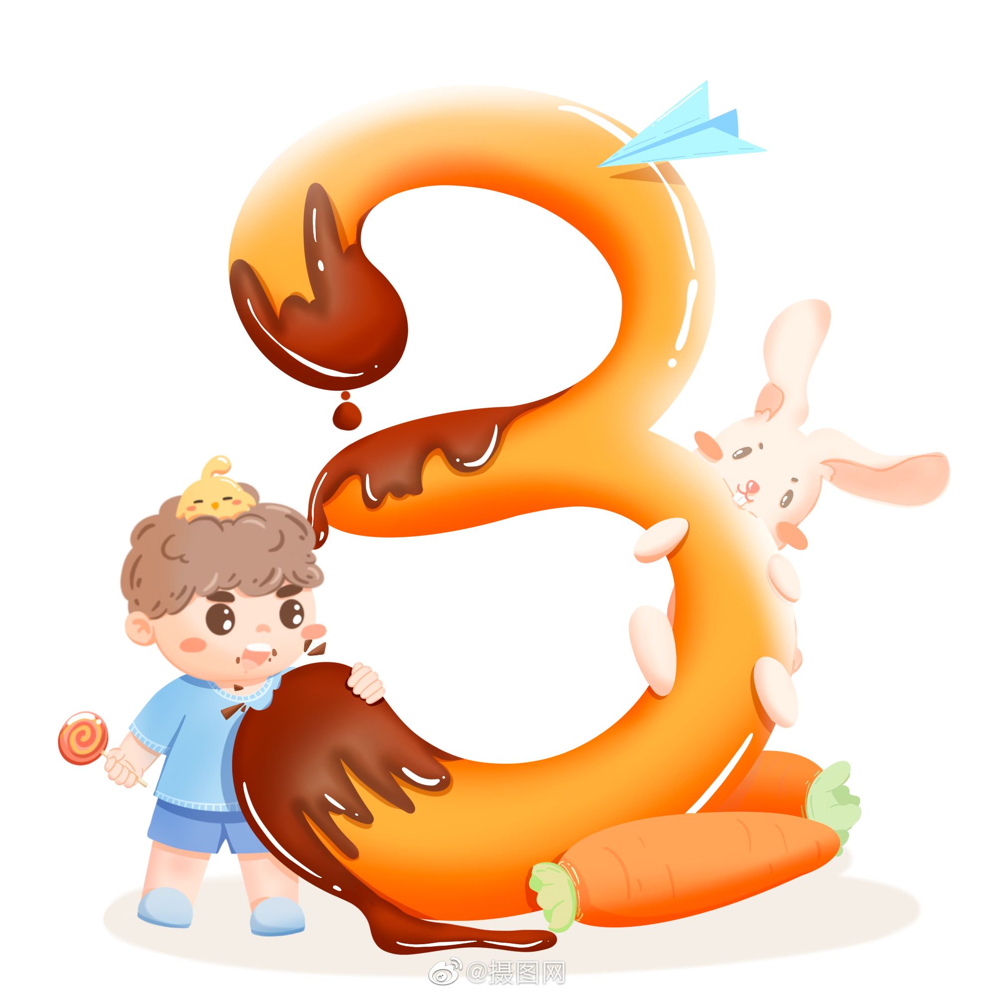 卡通可爱数字设计!|插画|卡通|可爱_新浪新闻