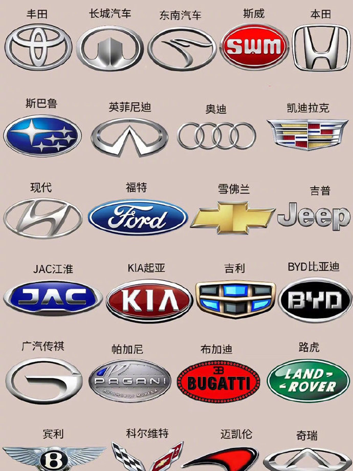 男朋友以后再也不敢说我是车盲全球车标