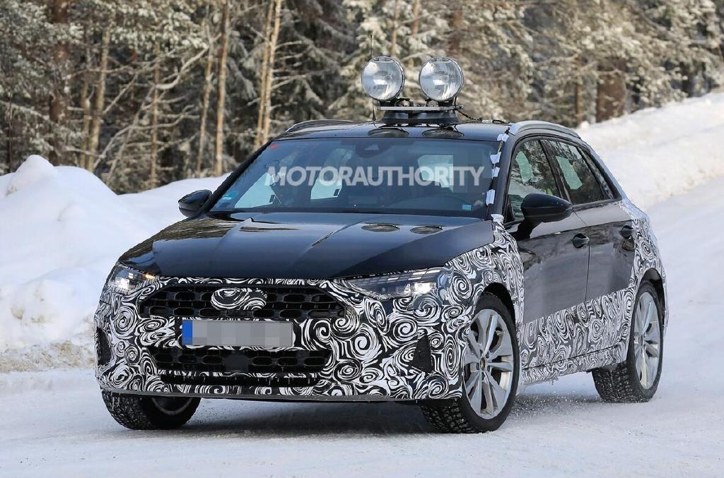 新款奥迪a3测试谍照曝光前脸扁平简洁轴距加长了动力没变化