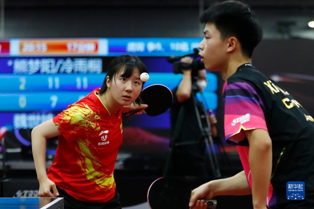 世乒赛选拔赛:熊梦阳/冷雨桐胜魏世皓/王添艺|王添艺|世乒赛|比赛