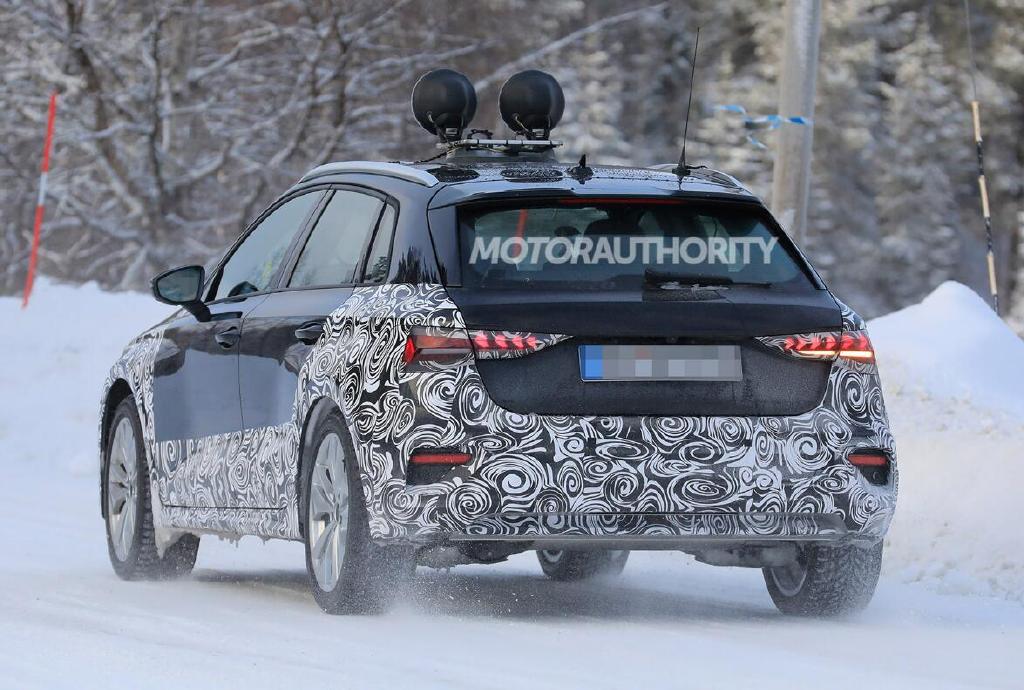 新款奥迪a3测试谍照曝光前脸扁平简洁轴距加长了动力没变化