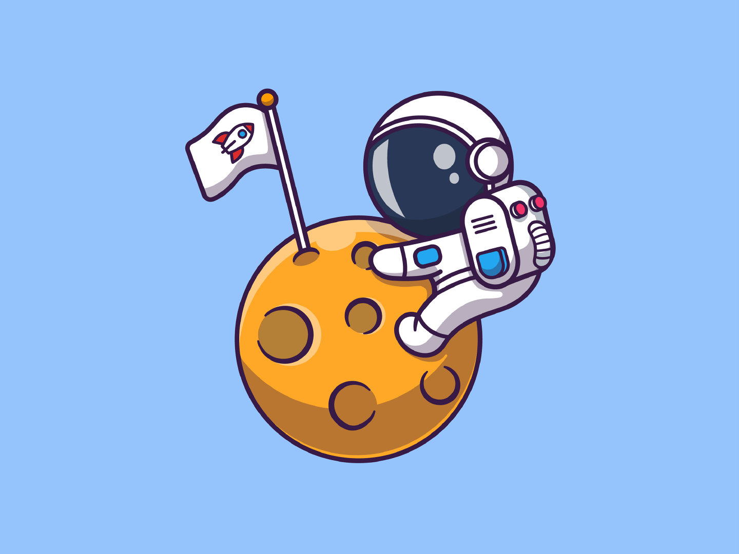 q版宇航员星球系列 图形设计