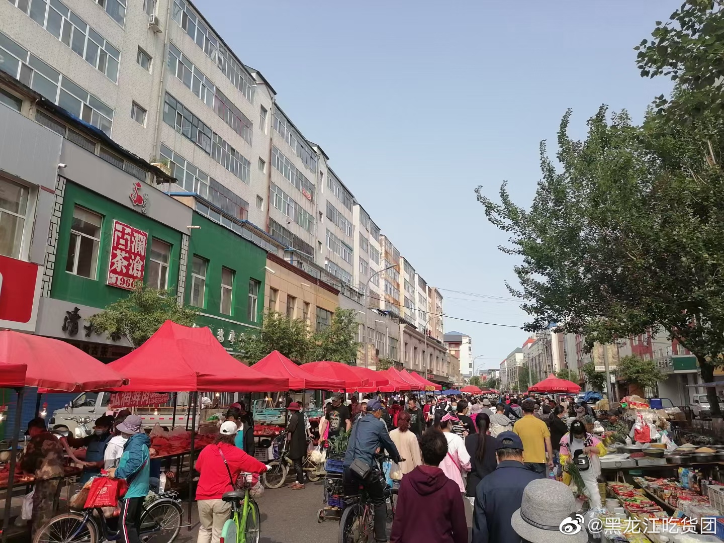 黑河市文化街早市真的热闹啊