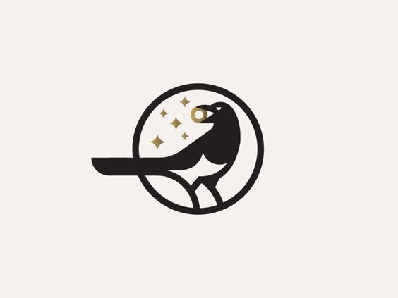 一组鸟类元素logo设计