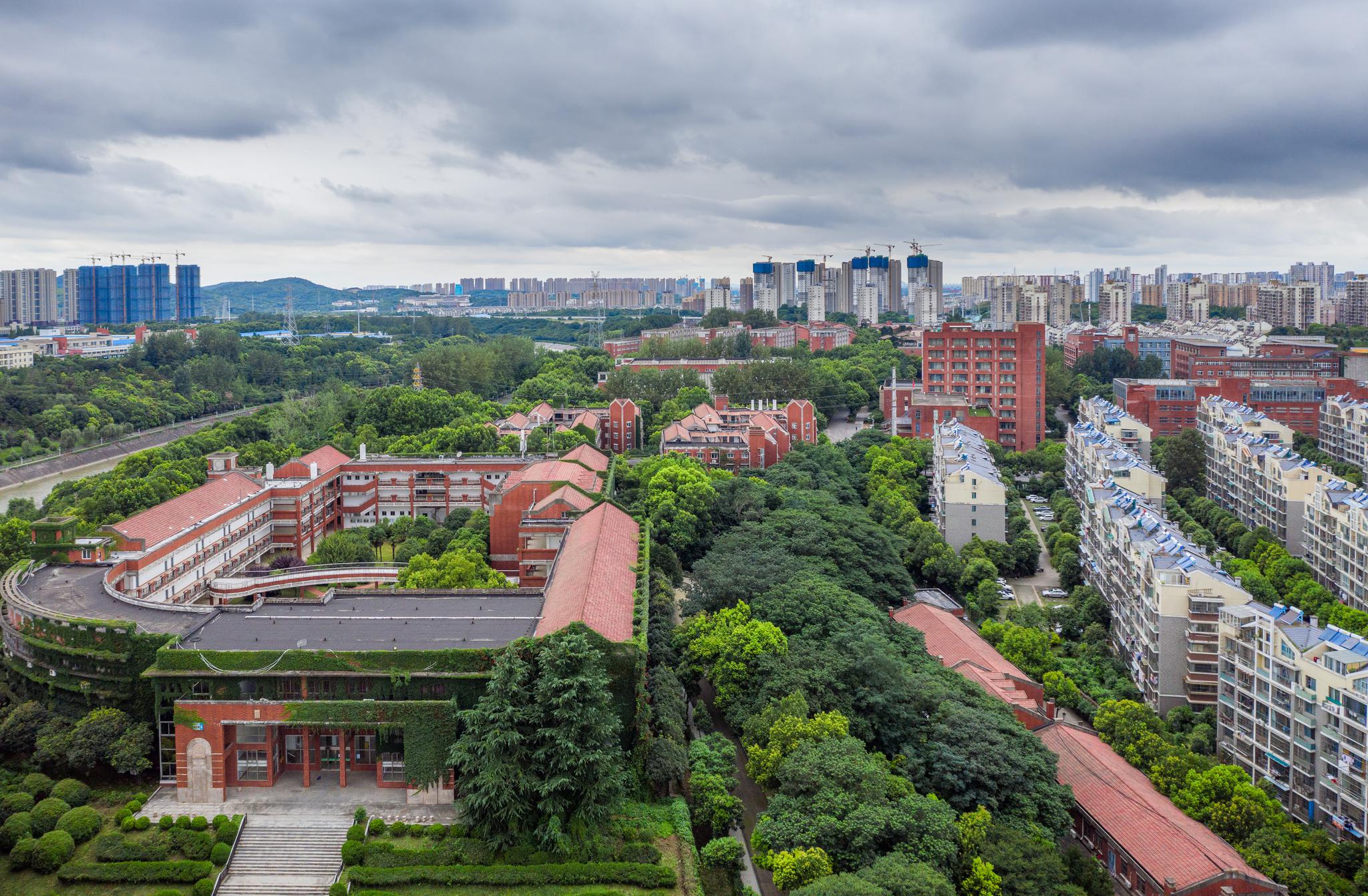 航拍三江三江学院