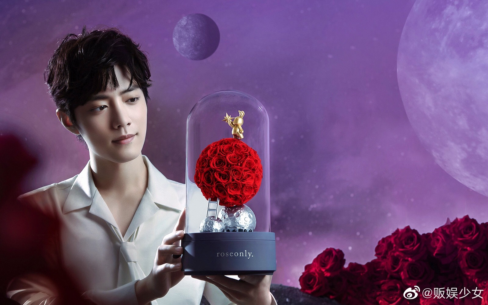 3/ 9新鲜的肖战请查收黑色西装和红玫瑰,好好看～@x玖少年团肖战day