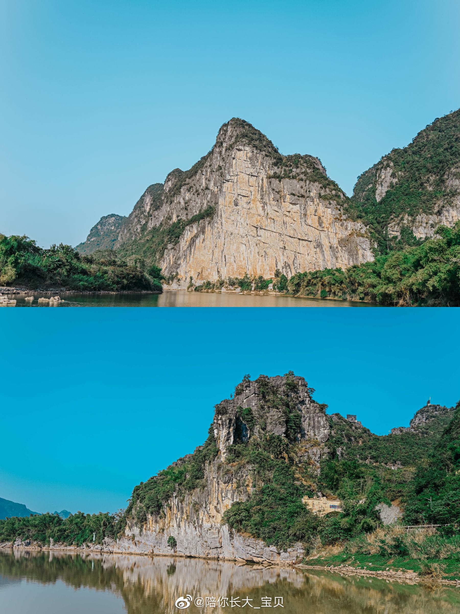 在广西崇左市宁明县的花山岩画_高清图集_新浪网