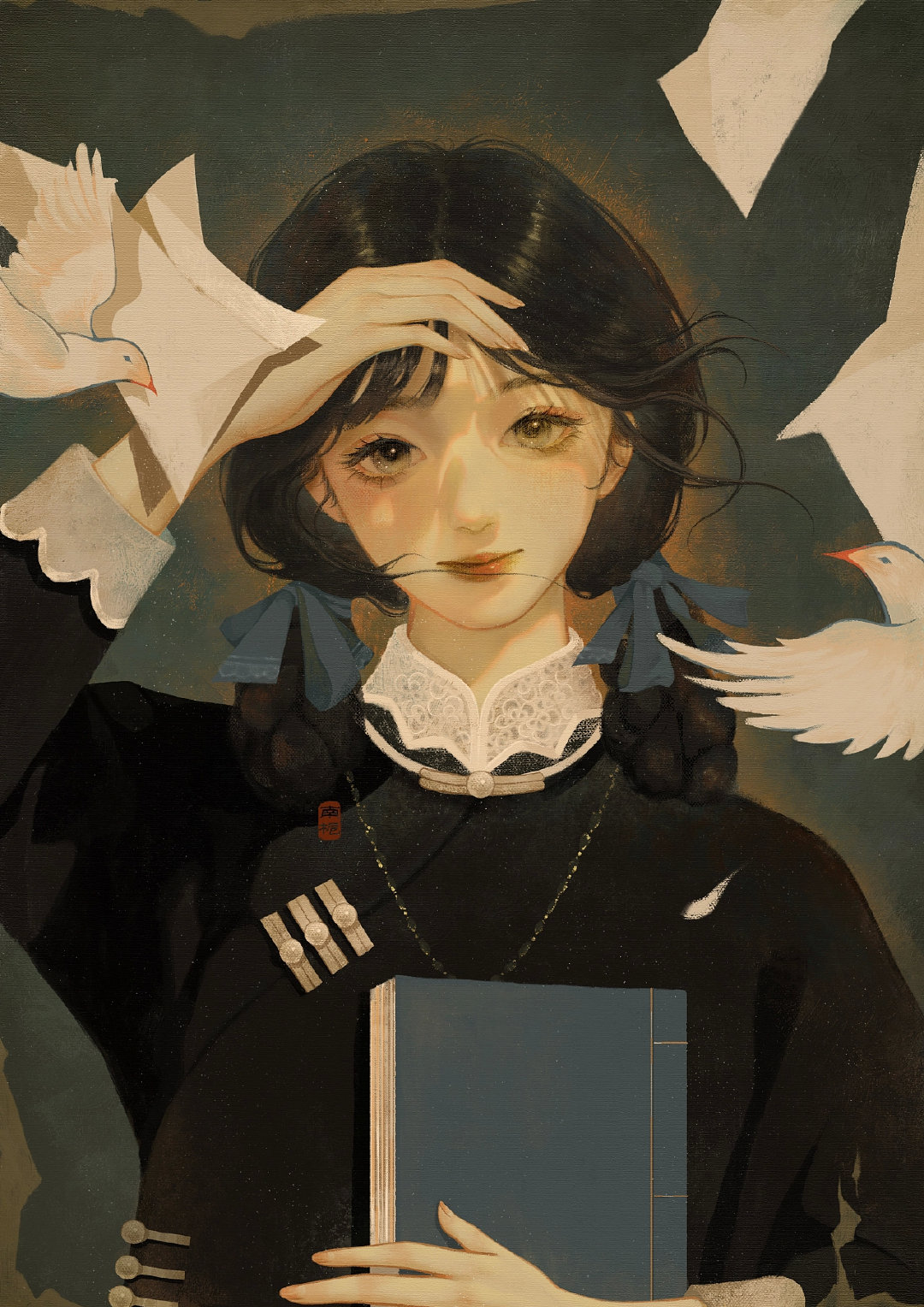 来自插画师 @--南栀子-- 绘画作品