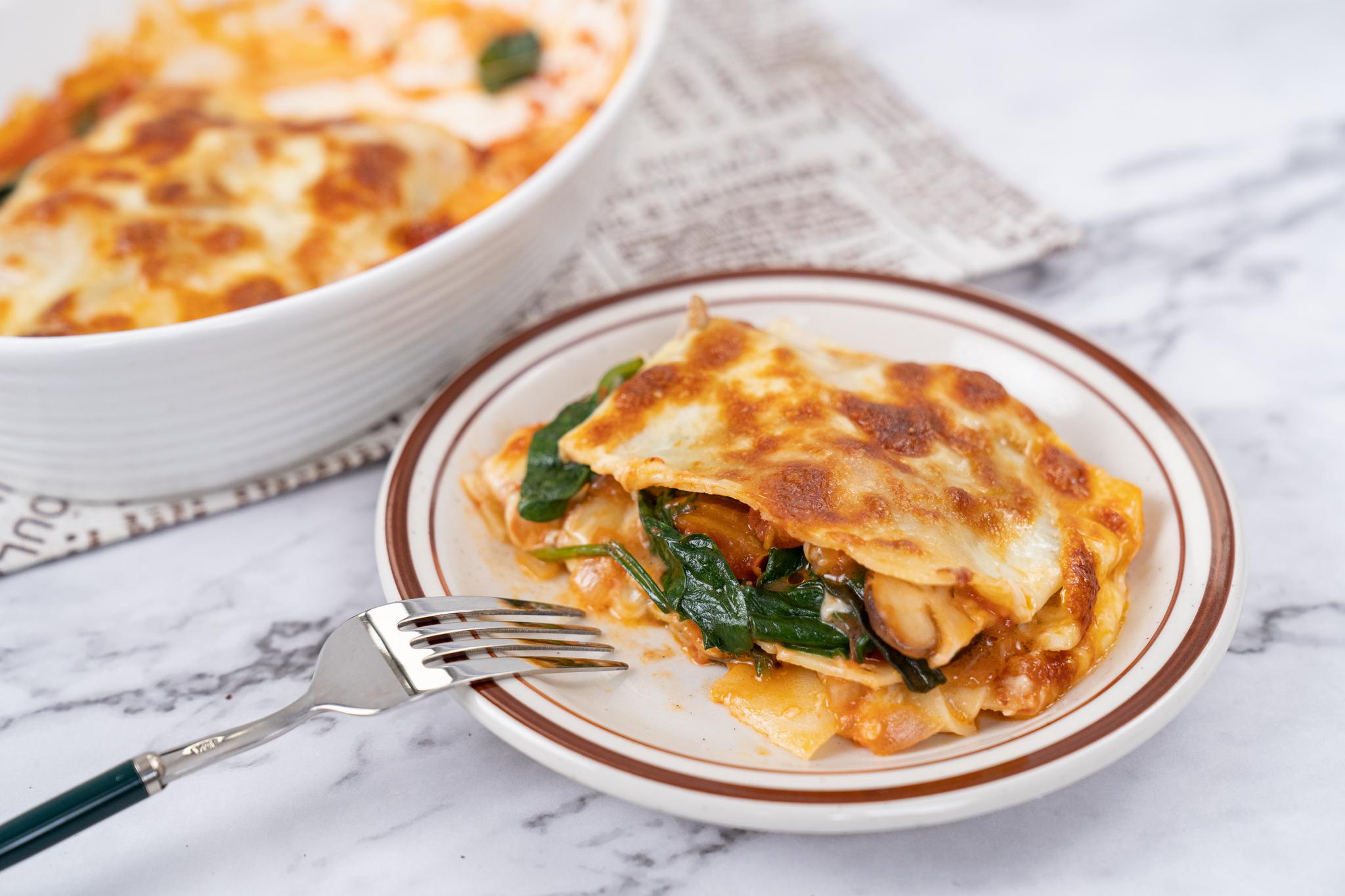 减脂吃的芝士素千层面,用千张皮代替宽面的千层面,更低脂