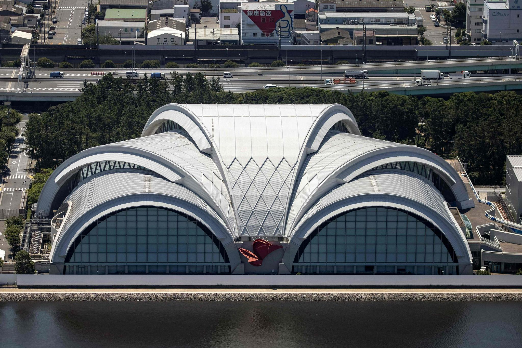 航拍东京奥运会比赛场馆