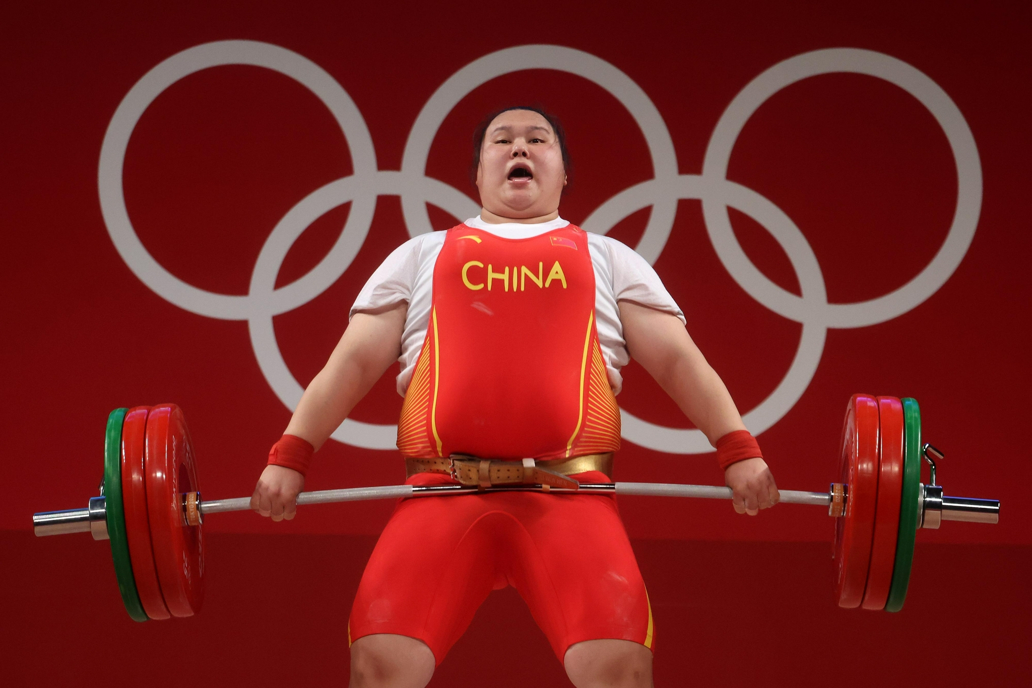 举重女子87公斤以上级决赛:李雯雯破奥运纪录夺冠