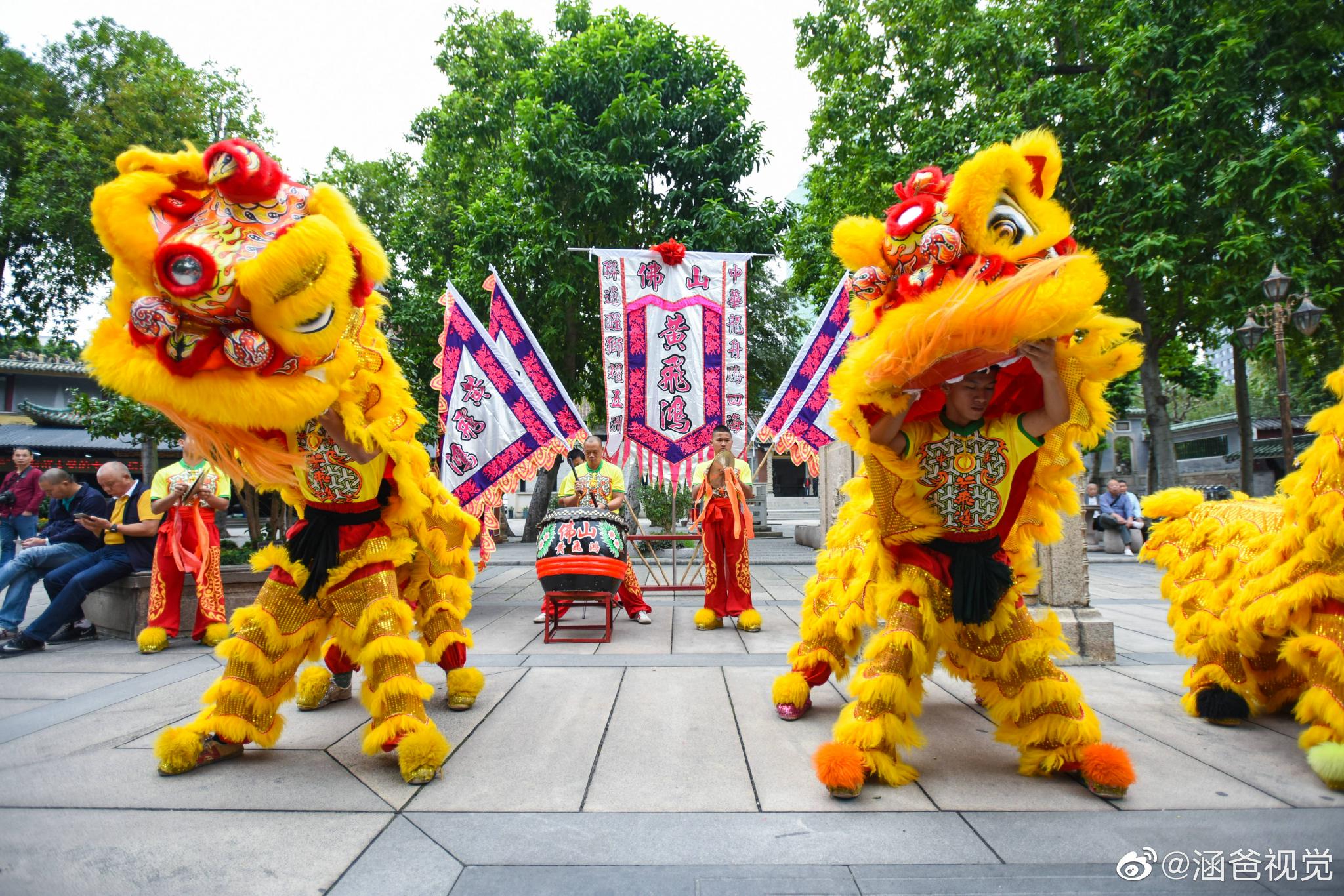 广东佛山祖庙醒狮舞出南狮精气神