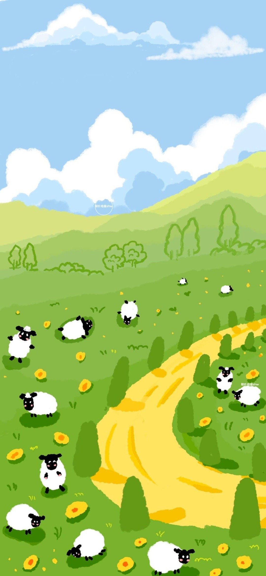 三组小羊羊壁纸 超可爱