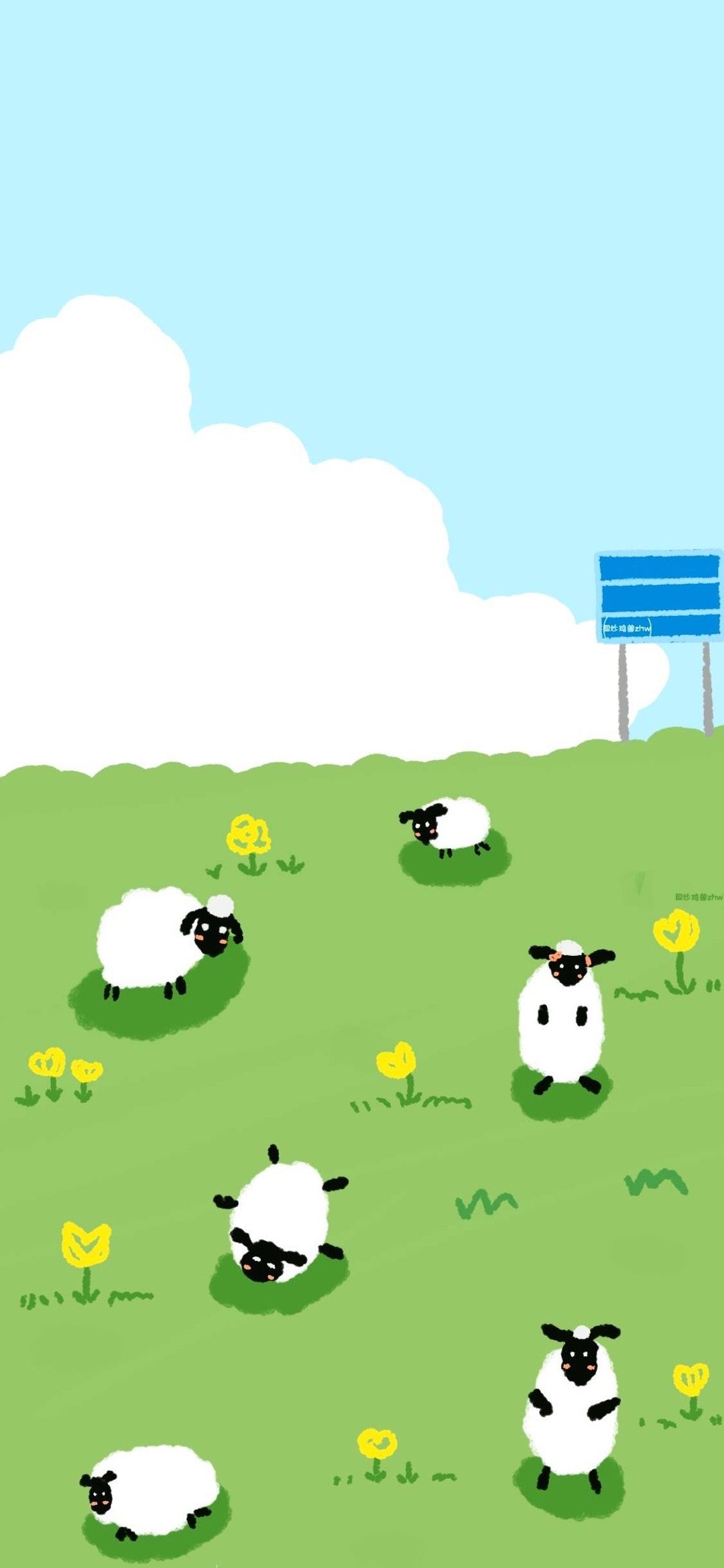 三组小羊羊壁纸 超可爱