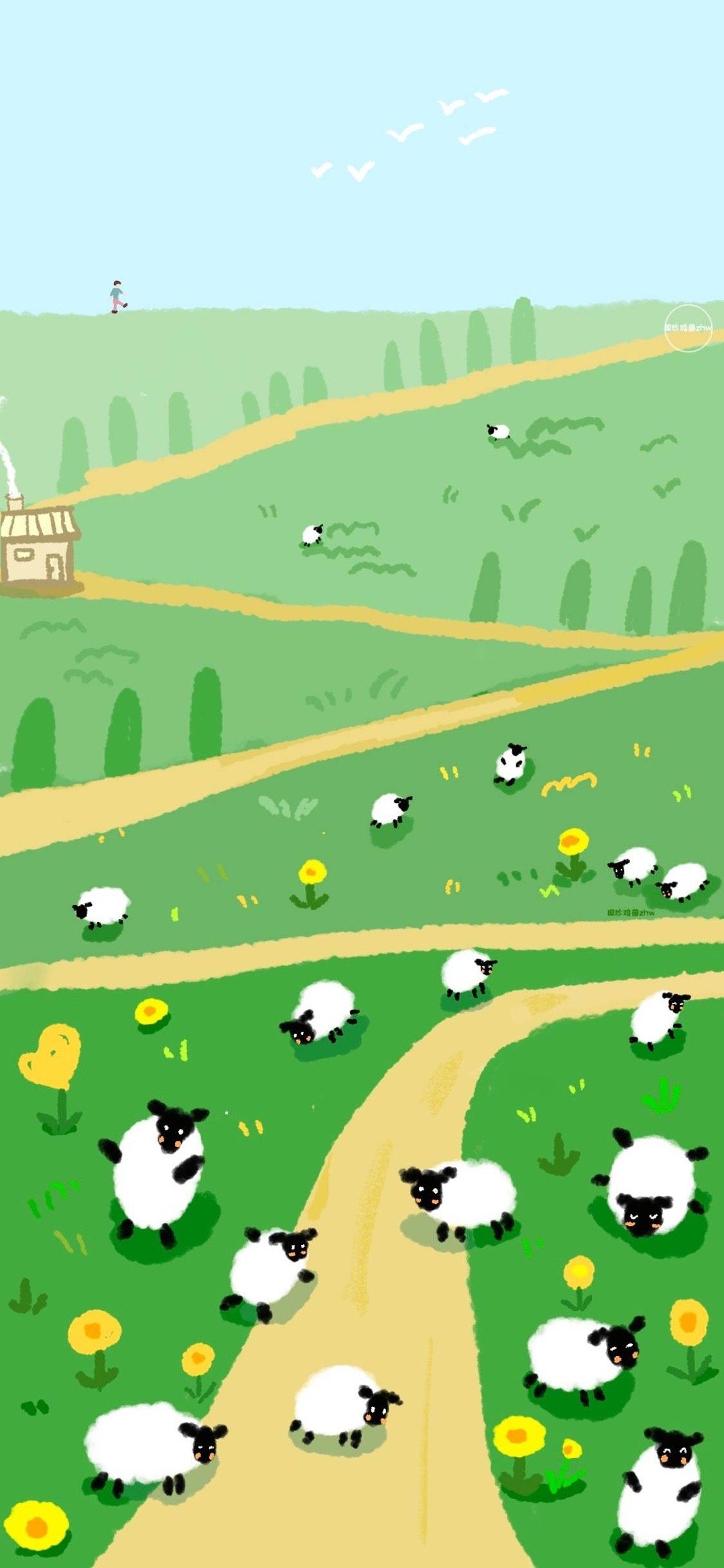 三组小羊羊壁纸 超可爱