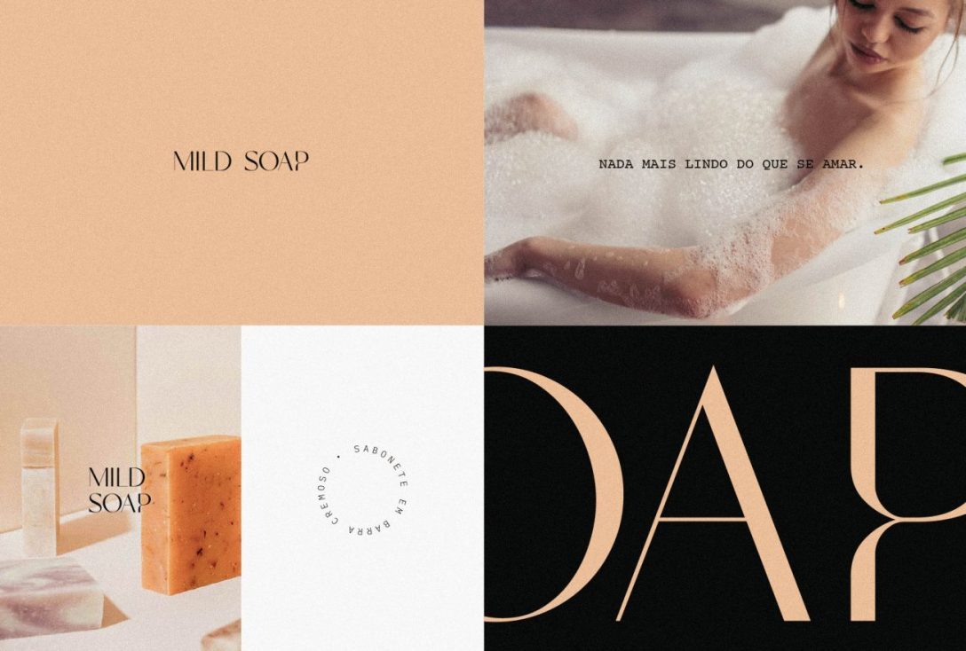 mild soap香皂品牌logo设计和vi设计形象