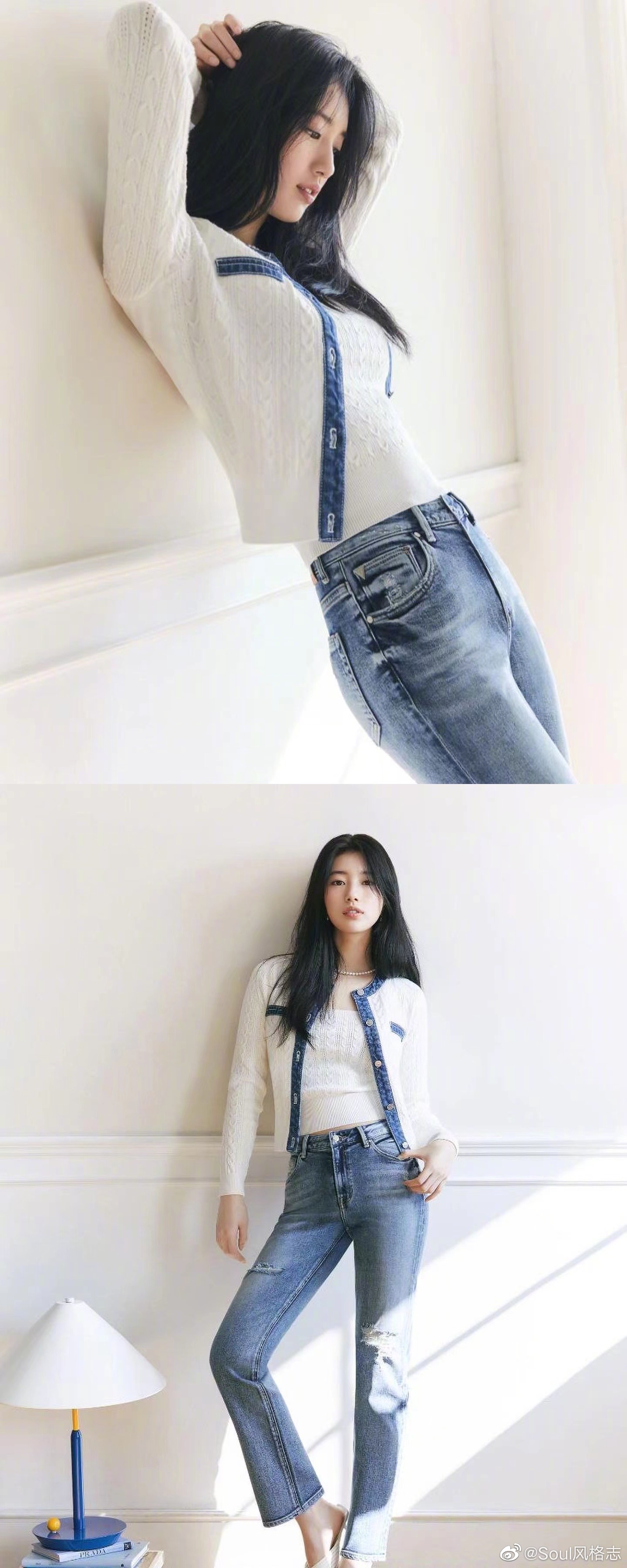 裴秀智x guess 2022 s/s画报 简约清新的穿搭,慵懒舒服的气质