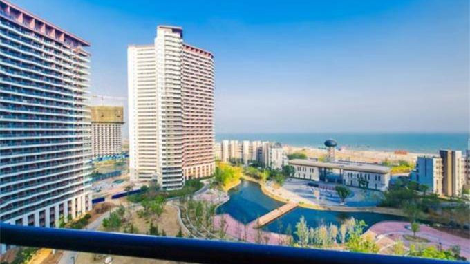 辽宁东戴河白金海邻海听风品质酒店,32层顶层高颜值轻奢海景房!