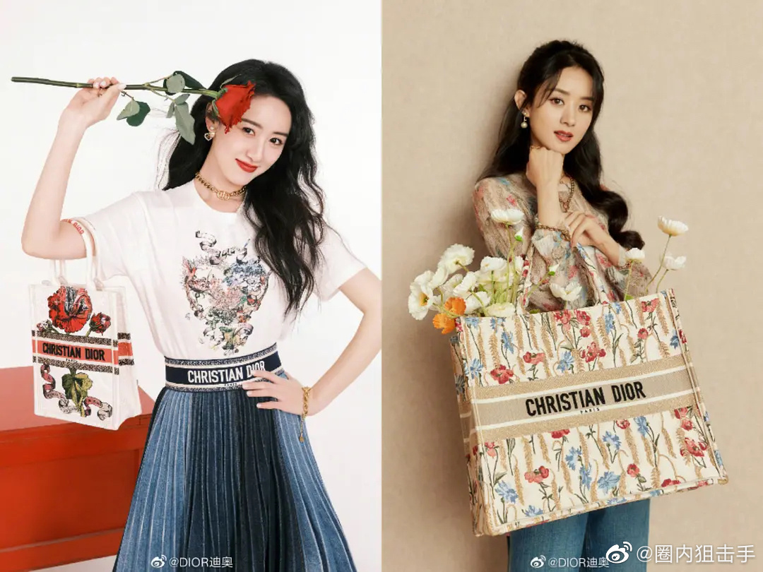 袁冰妍vs赵丽颖dior推广图