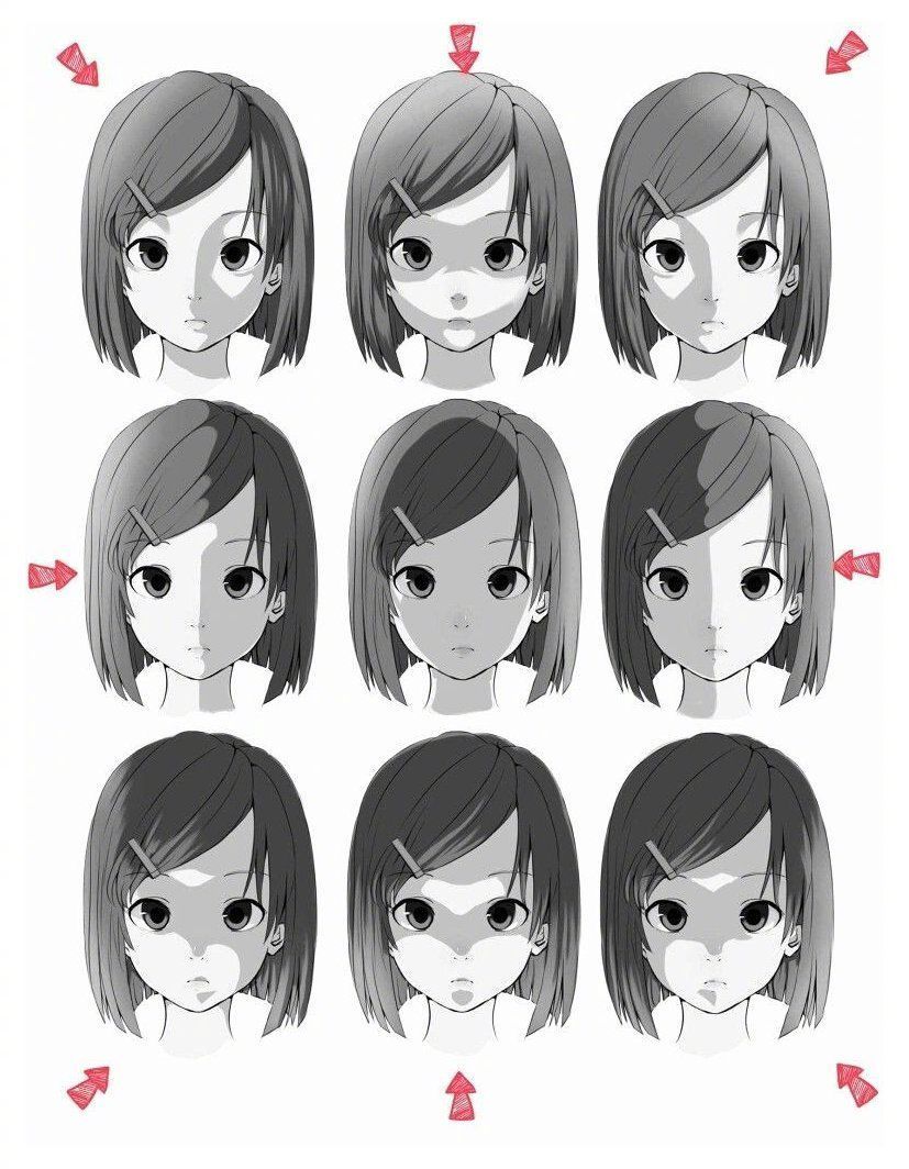 不同方向的光源绘制参考