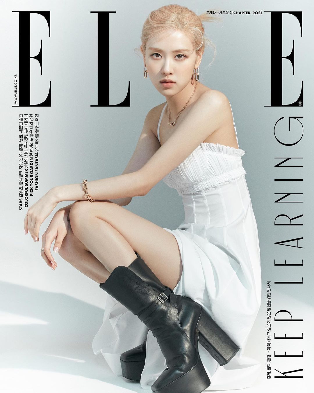 rosé朴彩英 x elle 韩版6月刊封面 | 新晋tiffany & co