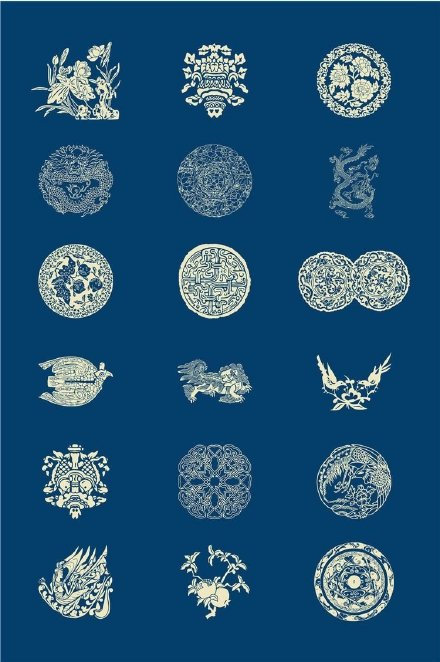 中国风古典图案底纹素材