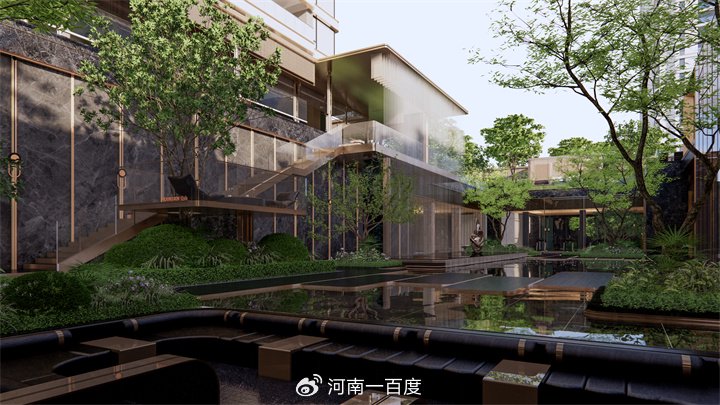 越秀·天悦江湾约1200㎡下沉式庭院,打造诗意栖居之境|郑州市|河南省|景观|郑州|水上世界_新浪新闻