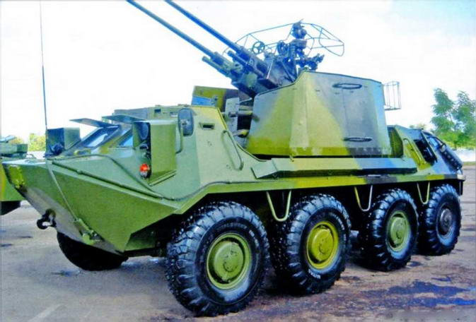古巴军队的魔改自行防空炮——btr-60底盘搭配双37防空炮