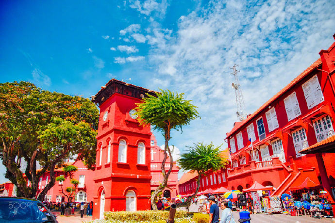 荷兰红屋建于1650年是荷兰殖民时期所留下的建筑物